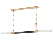 Adonis - 2 Light - Chandelier - Satin Brass & Matte Black - W:152cm