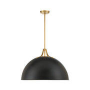 Trenton Collection - Chandelier - Satin Brass & Black - W:60cm