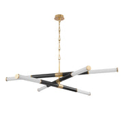 Adonis - 6 Light - Chandelier - Satin Brass & Matte Black - W:152cm