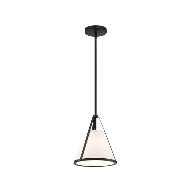 Kendal Collection - 1 Light Pendant - Matte Black Frame