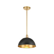 Trenton Collection - Pendant Chandelier - Satin Brass & Black - W:30cm