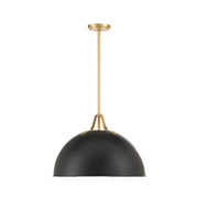 Trenton Collection - Pendant Chandelier - Satin Brass & Black - W:50cm