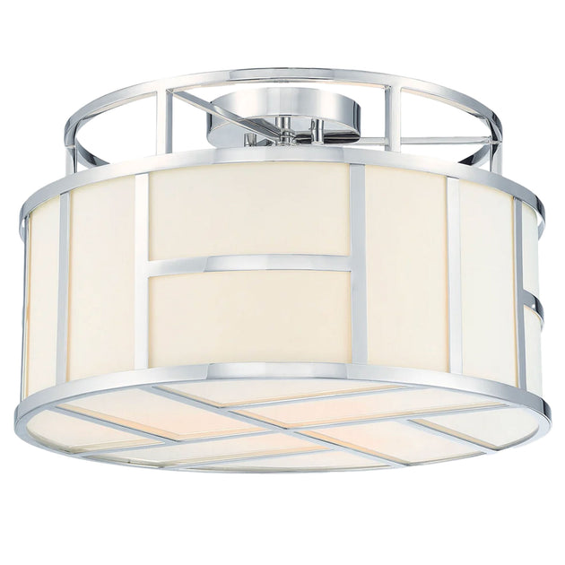 Fulton Collection - Flush Mount Chandelier - Polished Nickel Frame ...