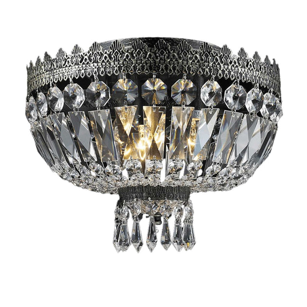 Royal French Basket Chandelier - Flush Mount - Antique SILVER - W:30cm ...