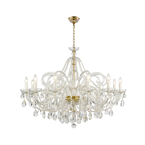 12 arm brass deals chandelier