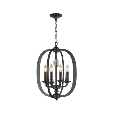 Black and on sale bronze chandelier