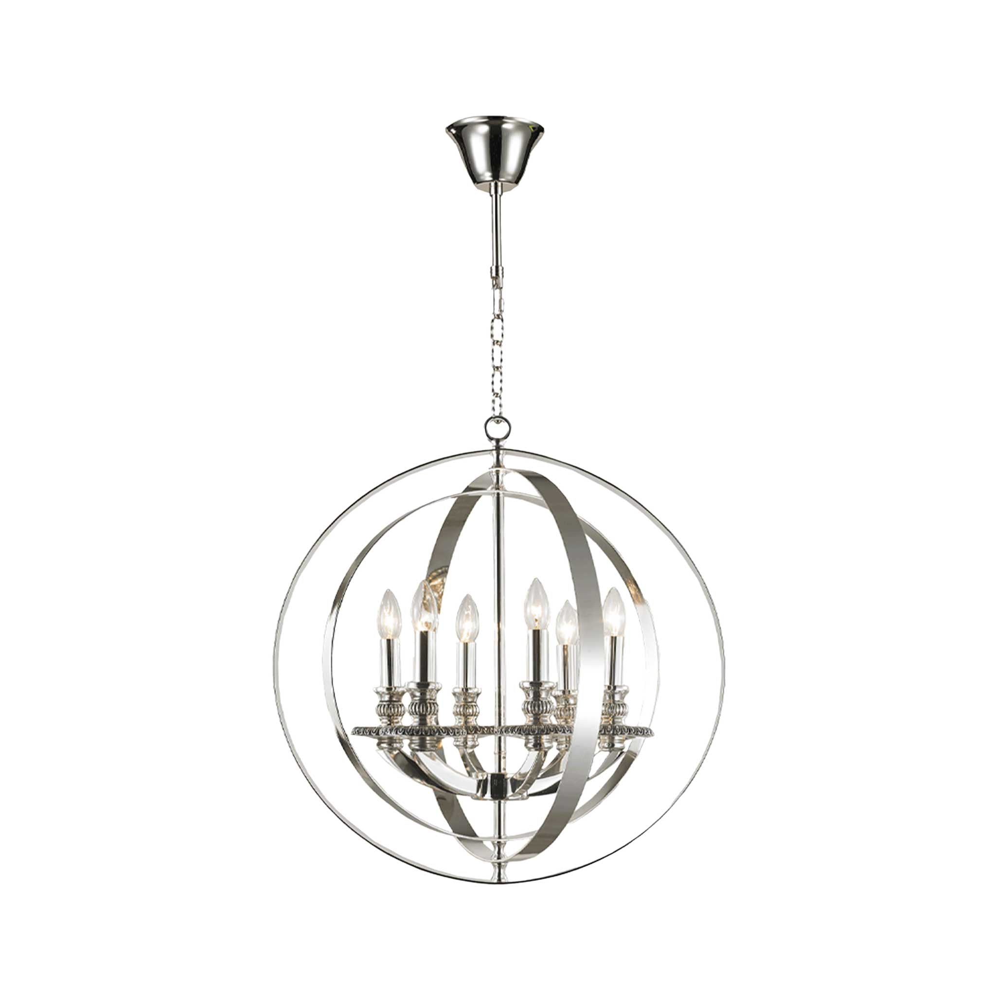 Metal orb store chandelier