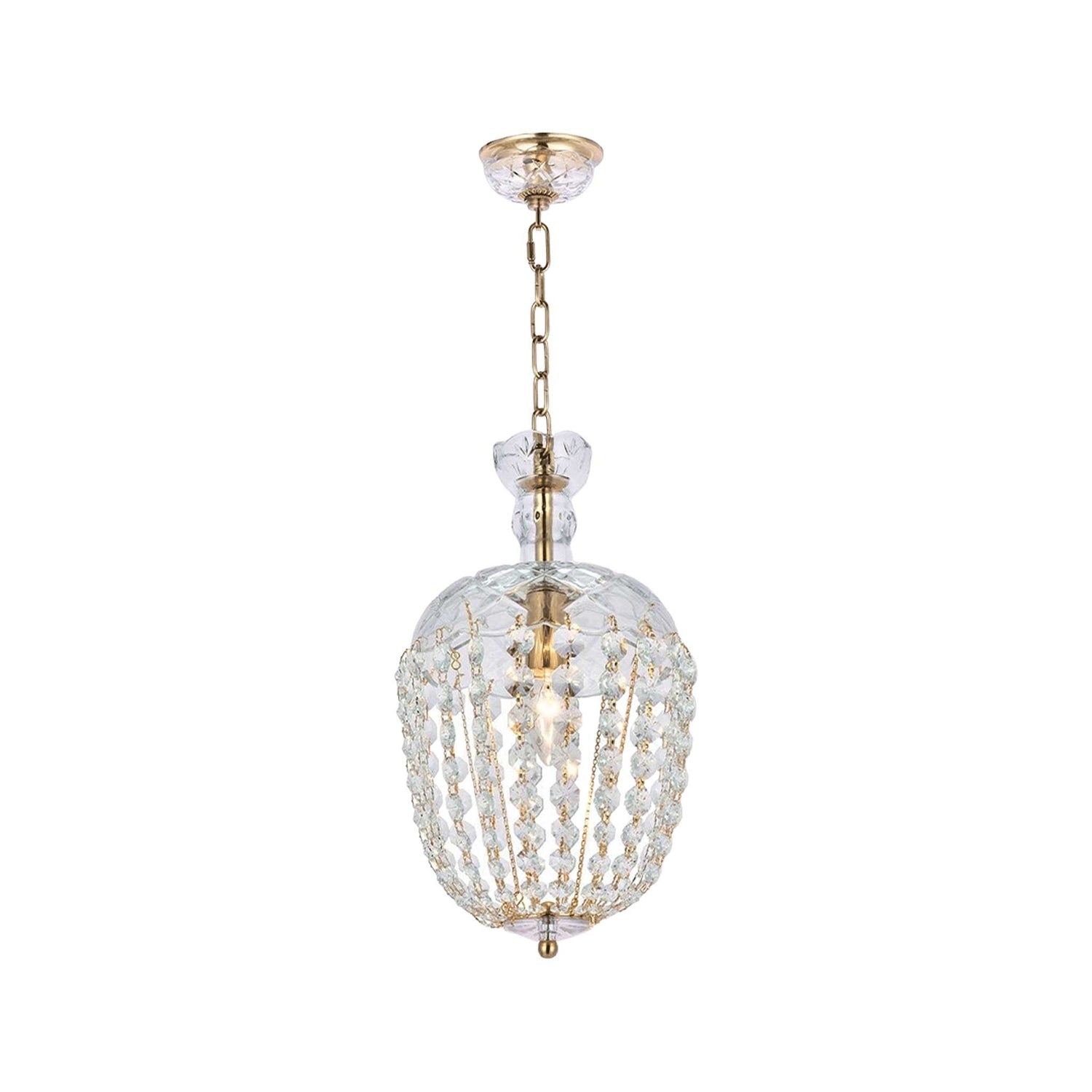 Small glass store chandelier