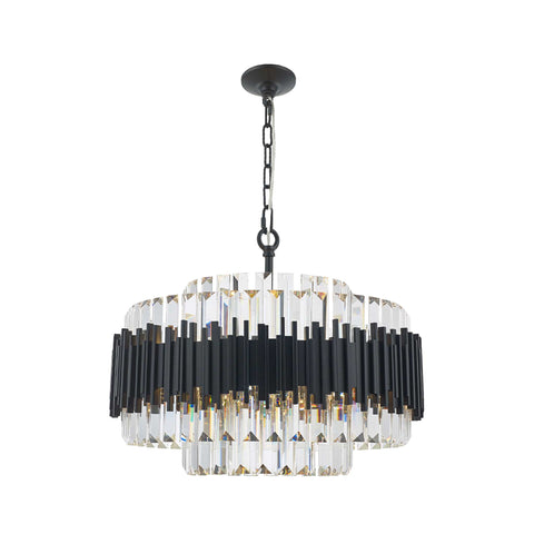 Black matte store chandelier